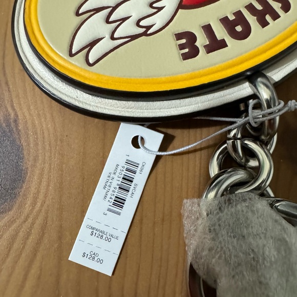 🌈 Coach Skate Not Hate Bag Charm In Rainbow Signature Canvas - Picture 7 of 8